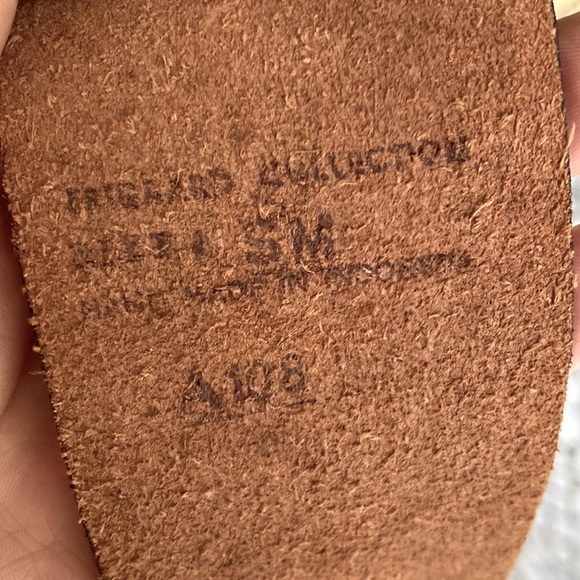 VINTAGE genuine leather wide Belt purple violet - Picture 8 of 8